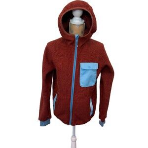 Cotopaxi Cubre Hooded Fleece Women's Full Zip Hoodie Size Small Burgundy Blue